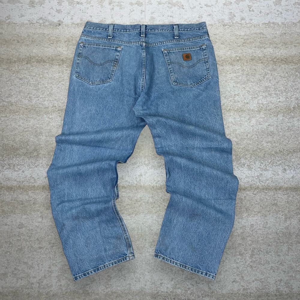 Vintage 90s Carhartt Jeans 40x32 Relaxed Fit Medium Wash Work Wear Denim